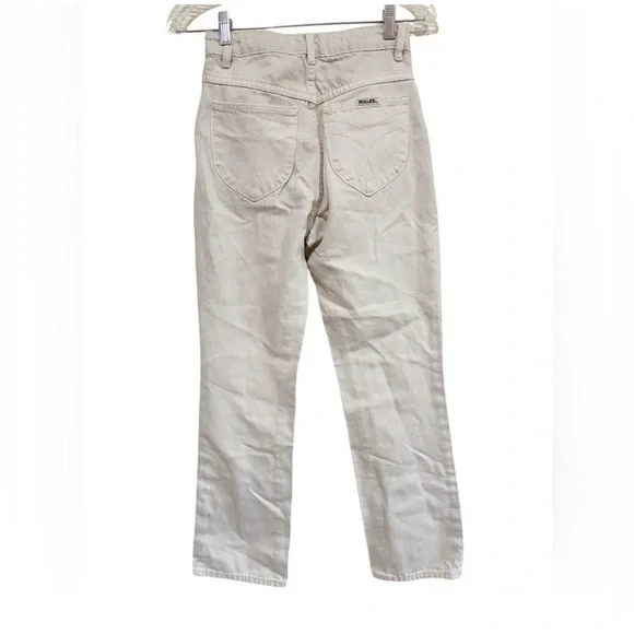 ROLLA'S High Rise Straight Jeans Cream - Picture 2 of 8